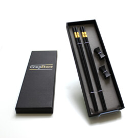 Hidaka Gold chopsticks in cadeauverpakking (2 setjes chopsticks + 2 rests)