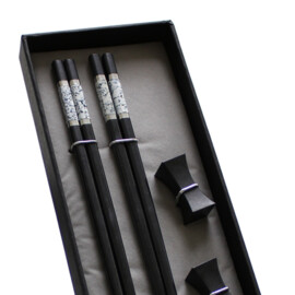 Nemuro Marble chopsticks in cadeauverpakking (2 setjes chopsticks + 2 rests)